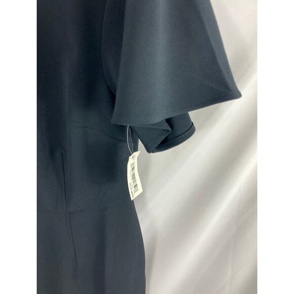 NWT Lark & Ro FLutter Sleeve Dark Blue Dress 4 - Picture 3 of 6